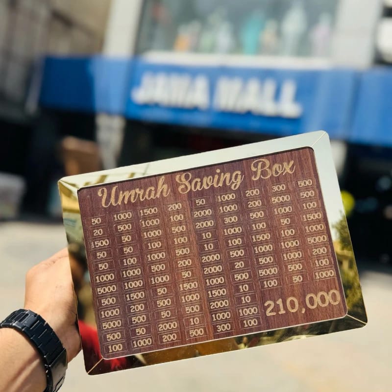 Umrah Saving Box - Your Road to Umrah Begins Here – 210k Goal Saving Tracker