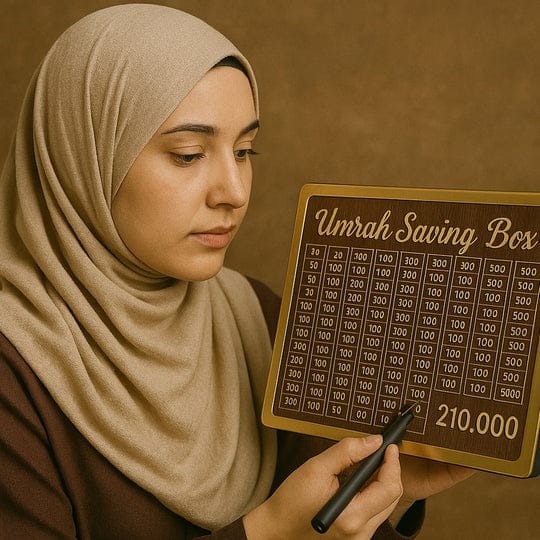 Umrah Saving Box - Your Road to Umrah Begins Here – 210k Goal Saving Tracker