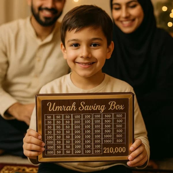 Umrah Saving Box - Your Road to Umrah Begins Here – 210k Goal Saving Tracker