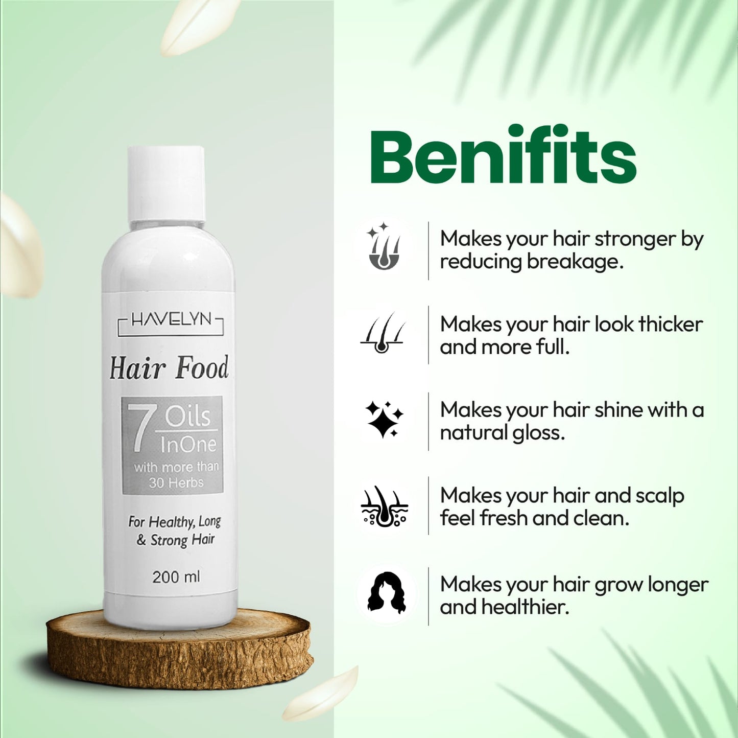 Havelyn Hair Food – 7 Oils in One | For Healthy, Long & Strong Hair (200ml)