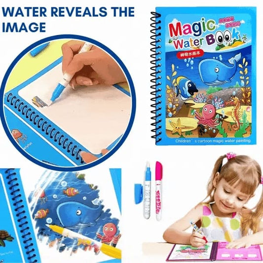 🌈 Magic Water Book for Kids - Reusable Fun Coloring Book 🎨✨
