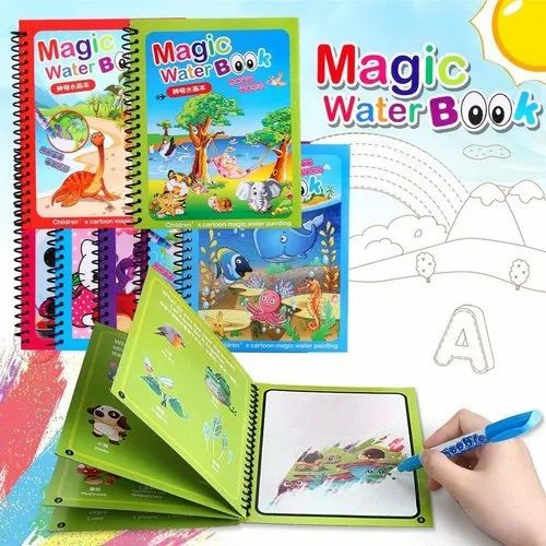🌈 Magic Water Book for Kids - Reusable Fun Coloring Book 🎨✨