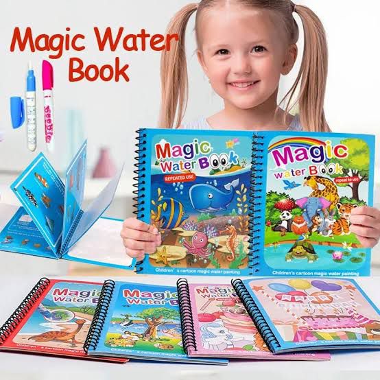 🌈 Magic Water Book for Kids - Reusable Fun Coloring Book 🎨✨
